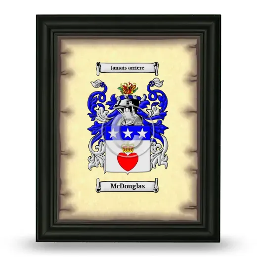 McDouglas Coat of Arms Framed - Black