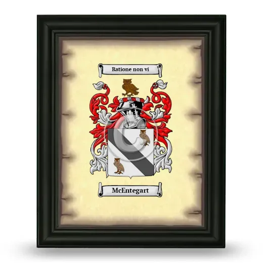 McEntegart Coat of Arms Framed - Black
