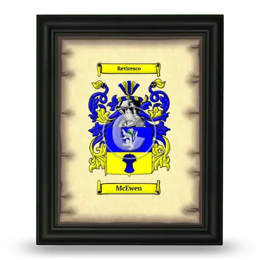 McEwen Coat of Arms Framed - Black