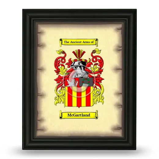McGartland Coat of Arms Framed - Black