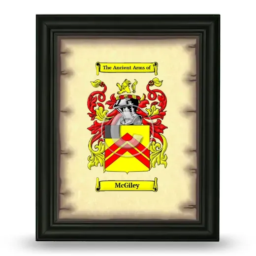 McGiley Coat of Arms Framed - Black