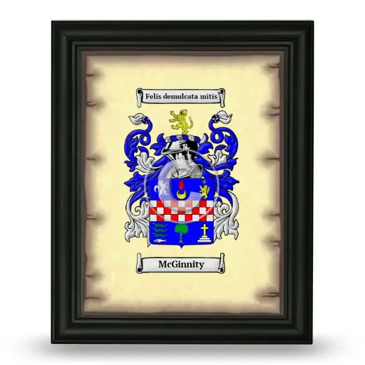 McGinnity Coat of Arms Framed - Black
