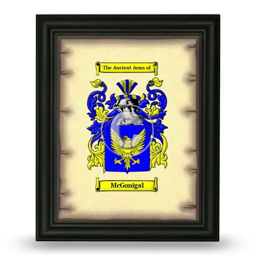 McGonigal Coat of Arms Framed - Black
