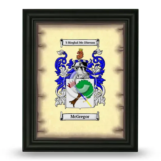 McGregor Coat of Arms Framed - Black