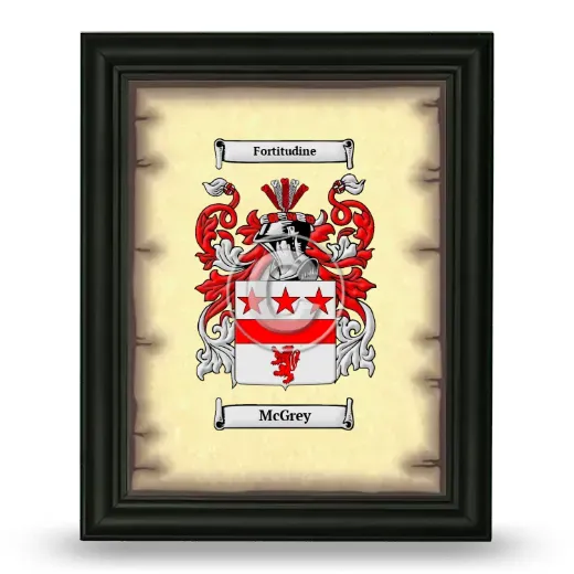 McGrey Coat of Arms Framed - Black