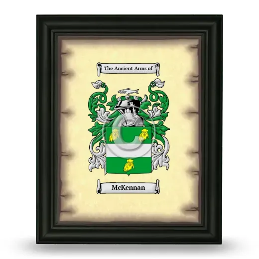 McKennan Coat of Arms Framed - Black