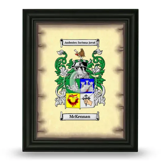 McKennan Coat of Arms Framed - Black