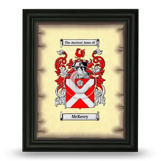 McKerry Coat of Arms Framed - Black