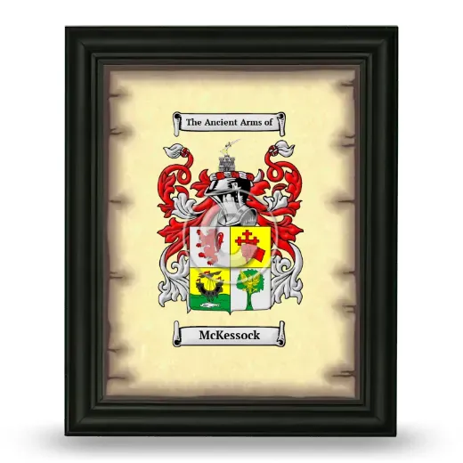 McKessock Coat of Arms Framed - Black