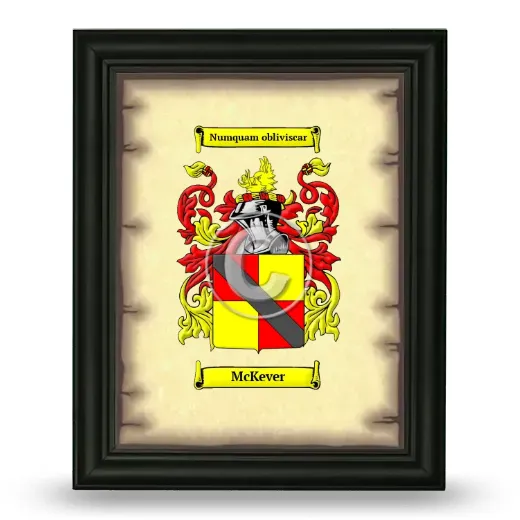 McKever Coat of Arms Framed - Black