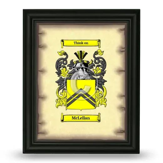 McLellan Coat of Arms Framed - Black