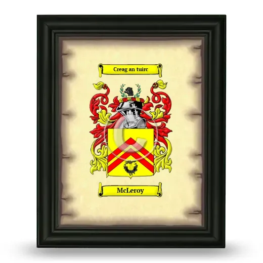 McLeroy Coat of Arms Framed - Black