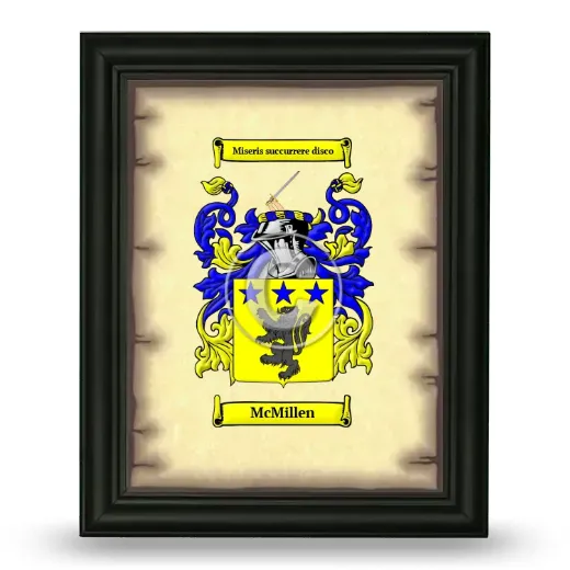 McMillen Coat of Arms Framed - Black