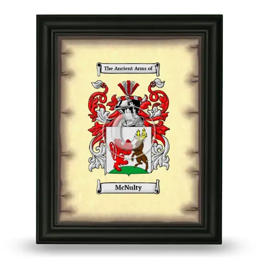 McNulty Coat of Arms Framed - Black