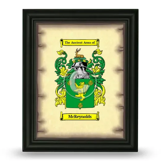 McReynolds Coat of Arms Framed - Black