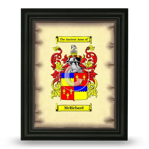 McRichard Coat of Arms Framed - Black