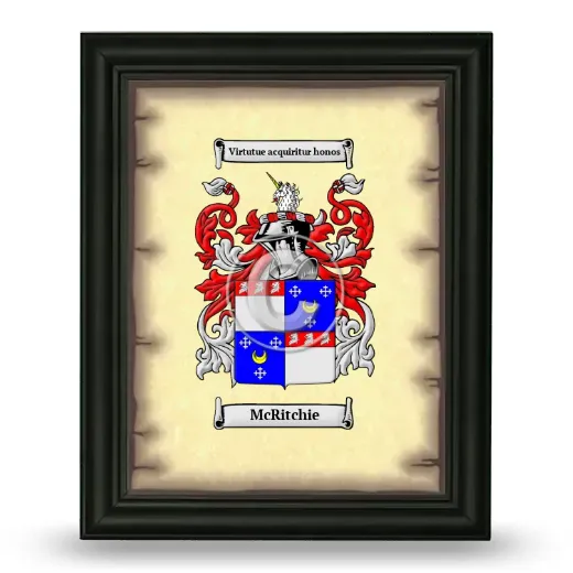 McRitchie Coat of Arms Framed - Black