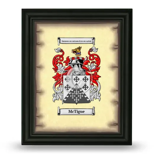 McTigue Coat of Arms Framed - Black