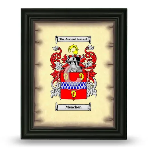 Meachen Coat of Arms Framed - Black