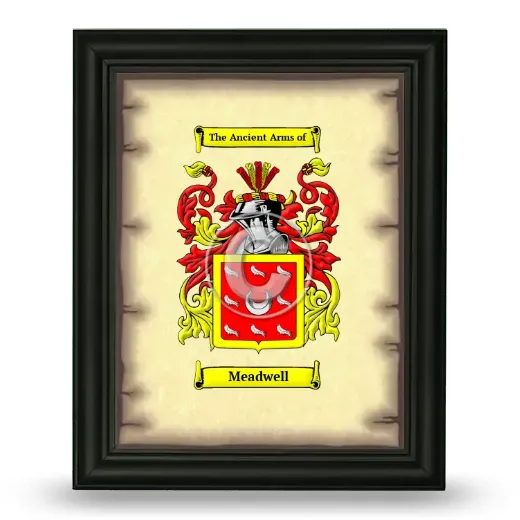 Meadwell Coat of Arms Framed - Black