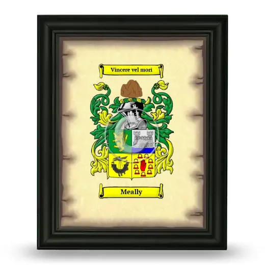 Meally Coat of Arms Framed - Black