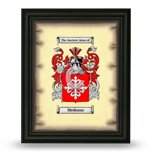 Medrano Coat of Arms Framed - Black