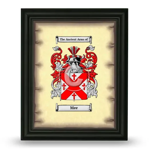 Mee Coat of Arms Framed - Black