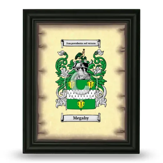 Megahy Coat of Arms Framed - Black