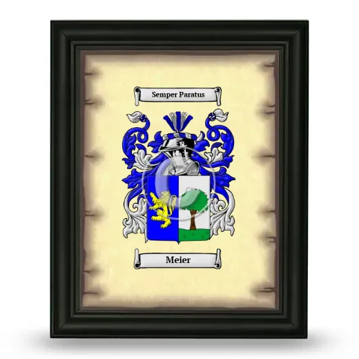 Meier Coat of Arms Framed - Black