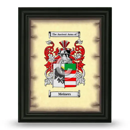 Meiners Coat of Arms Framed - Black