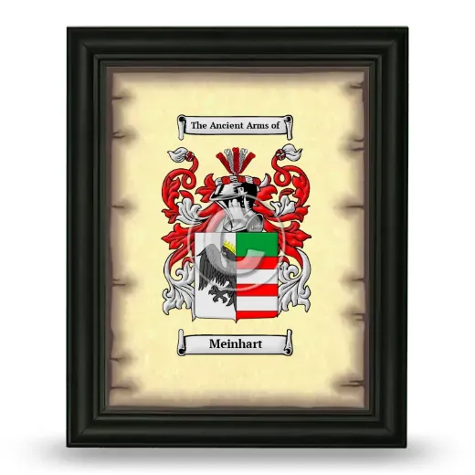 Meinhart Coat of Arms Framed - Black