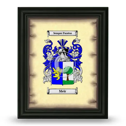 Meir Coat of Arms Framed - Black