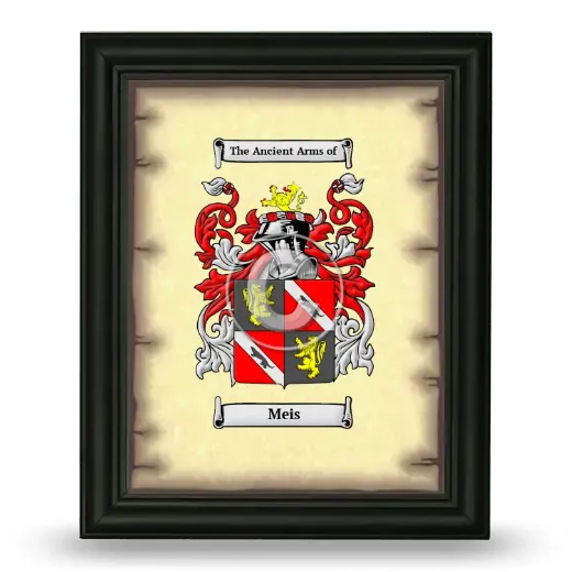 Meis Coat of Arms Framed - Black