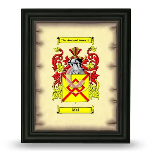 Mel Coat of Arms Framed - Black