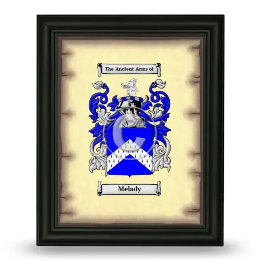Melady Coat of Arms Framed - Black