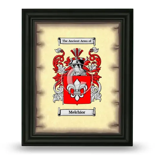 Melchior Coat of Arms Framed - Black