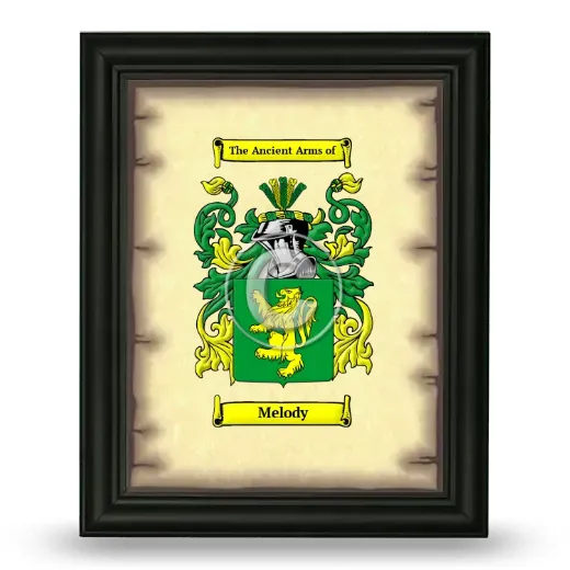 Melody Coat of Arms Framed - Black