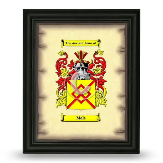 Mels Coat of Arms Framed - Black