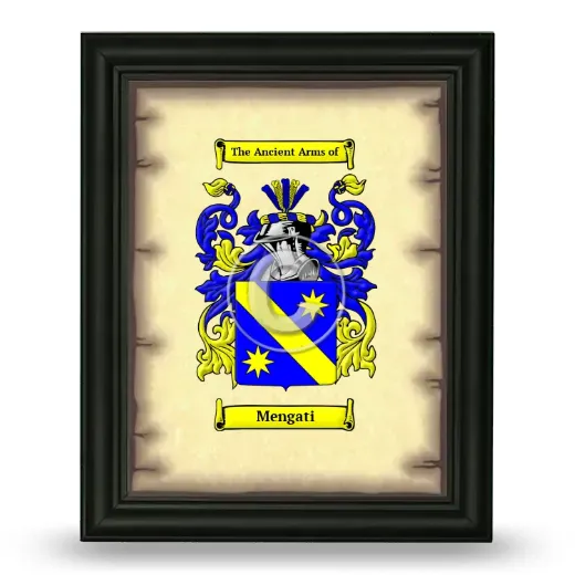 Mengati Coat of Arms Framed - Black