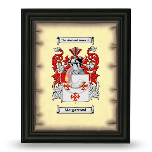 Mergatroyd Coat of Arms Framed - Black