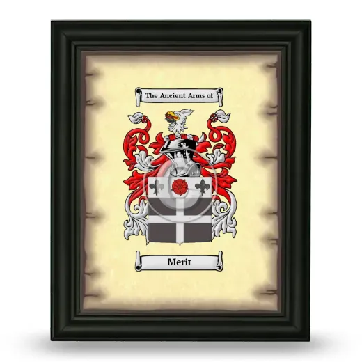 Merit Coat of Arms Framed - Black