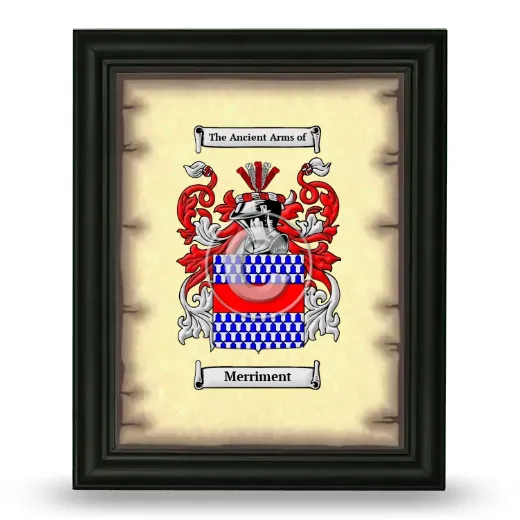 Merriment Coat of Arms Framed - Black