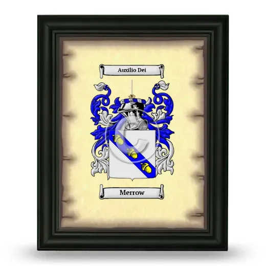 Merrow Coat of Arms Framed - Black