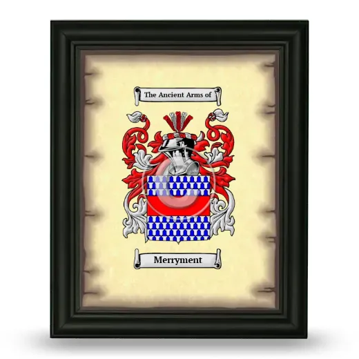 Merryment Coat of Arms Framed - Black