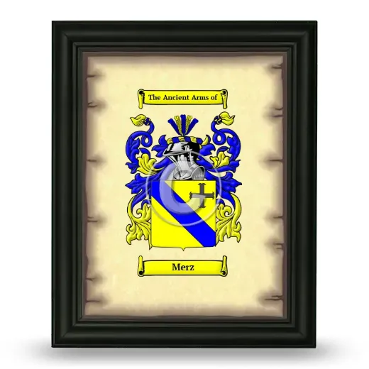 Merz Coat of Arms Framed - Black