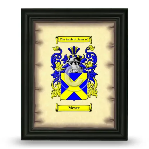 Mesee Coat of Arms Framed - Black