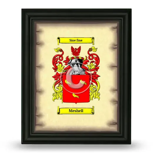 Meshell Coat of Arms Framed - Black