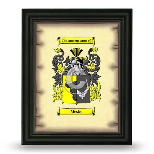 Meske Coat of Arms Framed - Black