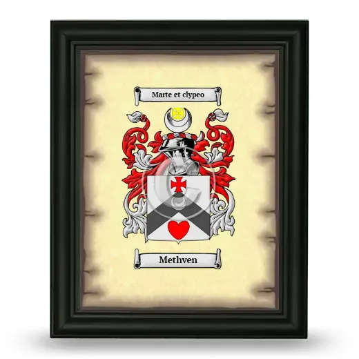 Methven Coat of Arms Framed - Black