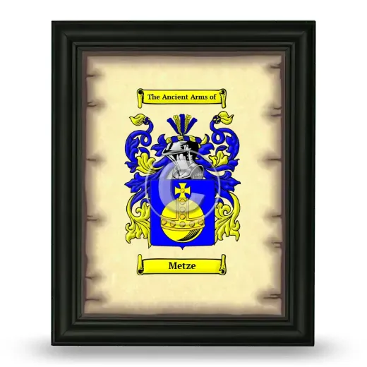 Metze Coat of Arms Framed - Black